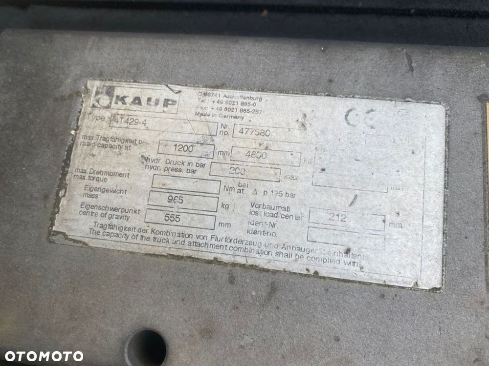 Paletyzer przesuw pozycjoner Kaup 4T429 wózka widłowego linde toyota h30 h35 h40 - 2