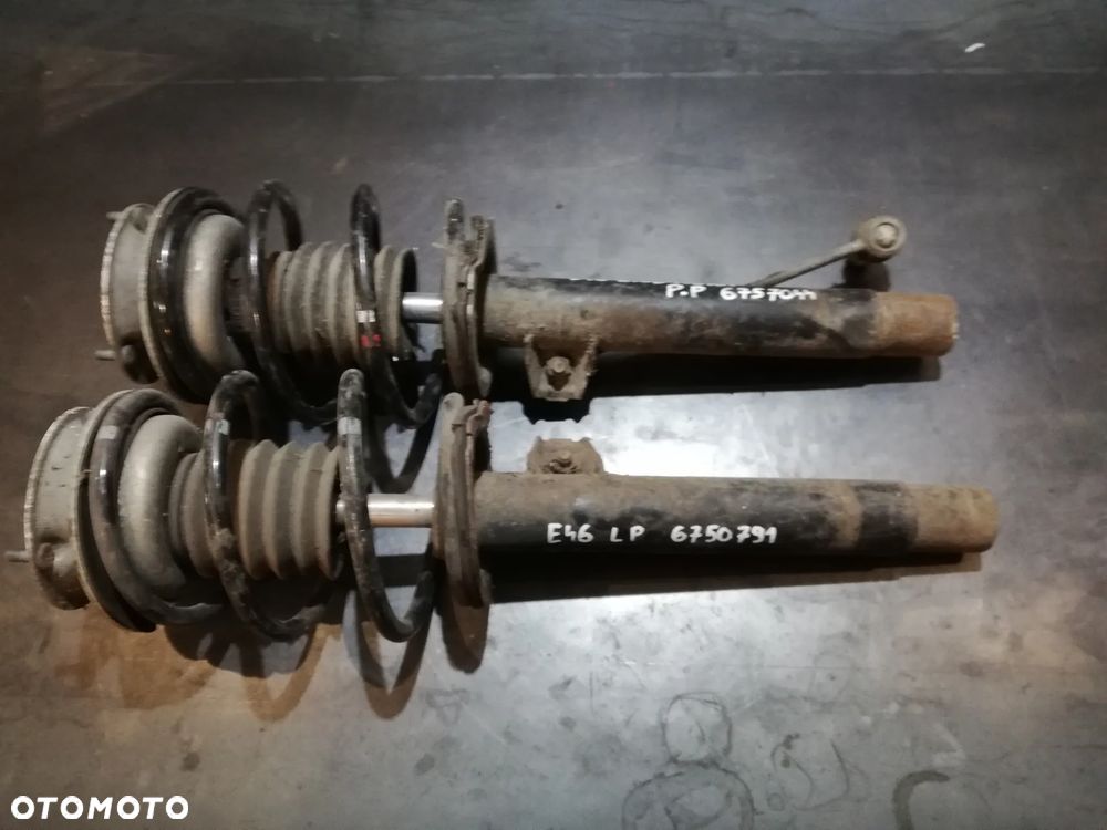 AMORTYZATOR PRAWY LEWY PRZÓD SPRĘŻYNY ŁĄCZNIKI BMW E46 6750791 6757044 - 1