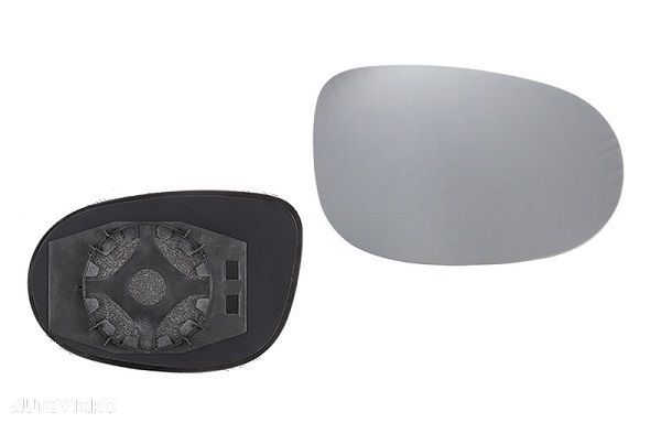 Geam oglinda exterioara cu suport fixare Lancia Musa (350), 01.2007-10.2012, Ford Ka (Ru8), 10.2008-12.2015, Chrysler Ypsilon (846), 06.2011-, Dreapta, geam convex; cromat, View Max - 1