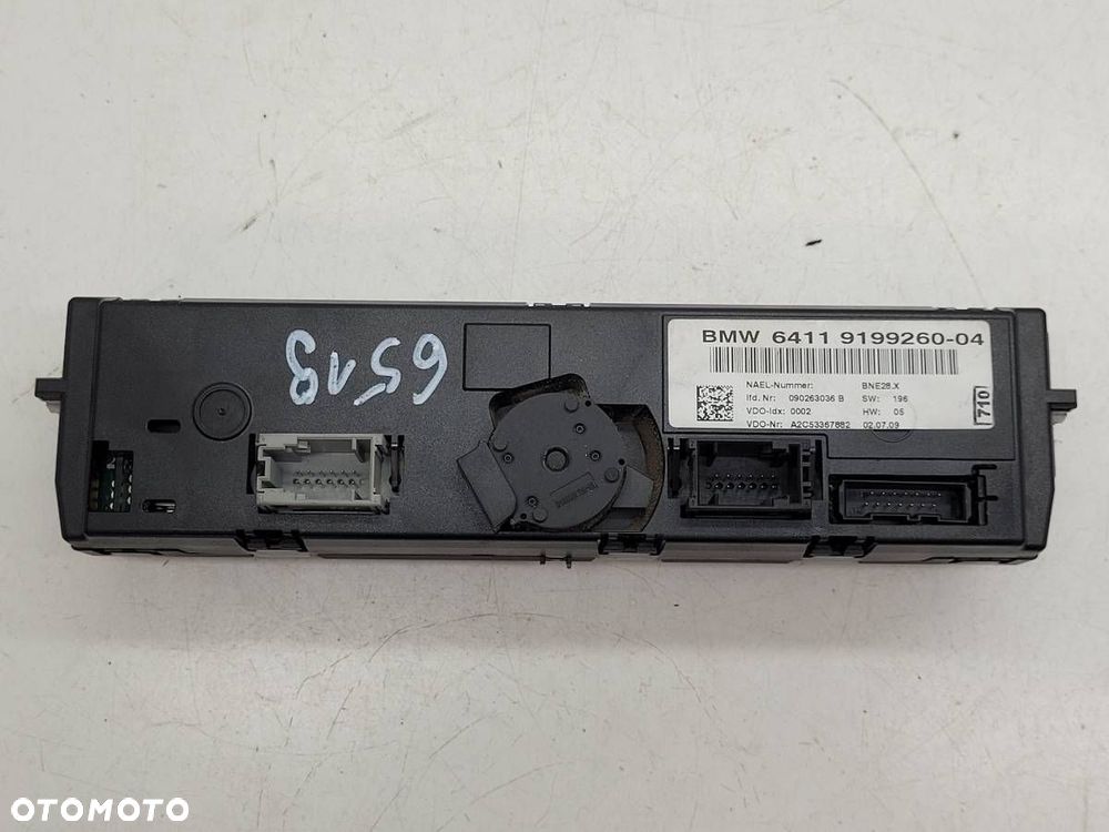 PANEL STEROWANIA NAWIEWU KLIMATYZACJI BMW 1 E87 E81 E90 E91 9199260 - 8