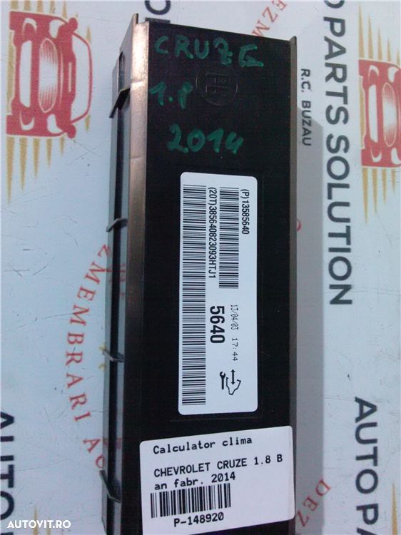 calculator clima chevrolet cruze 1.8 b an fabr. 2014 - 1