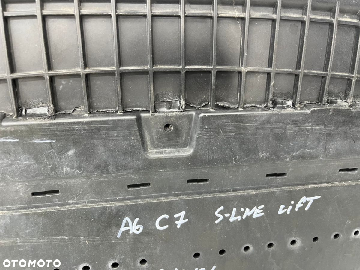 Osłona pod zderzak Audi A6 C7 Lift płyta dolna 14-18r. oryginalna 4g0890432f 4g0807611e - 6