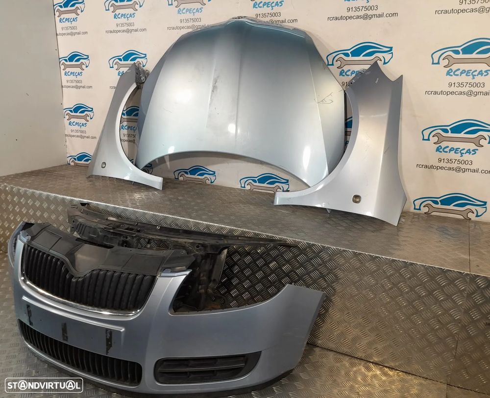 FRENTE COMPLETA SKODA FABIA II 2 MK2 542 CAPOT PARACHOQUES GUARDA-LAMAS OTICAS RADIADOR VENTILADOR FRENTE FIBRA REFORÇO - 7