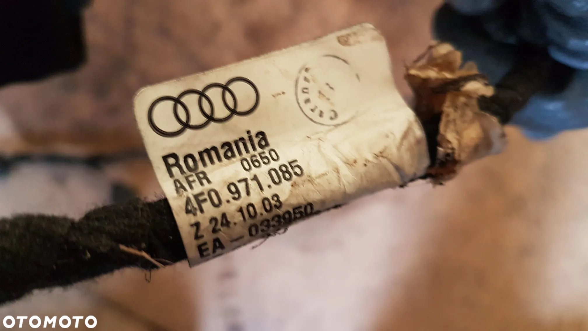 WIĄZKA PDC ZDERZAKA AUDI A6 C6 TYŁ 4F0971085 - 2