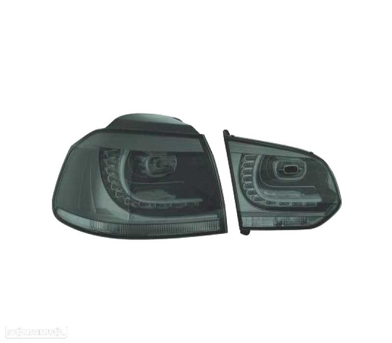 FAROLINS TRASEIROS LED VOLKSWAGEN VW GOLF 6 MK VI 08-12 ESCURECIDOS - 3
