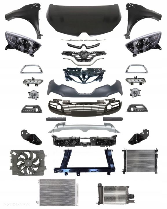 Renault Captur 13-17 przód maska zderzak pas lampa błotnik