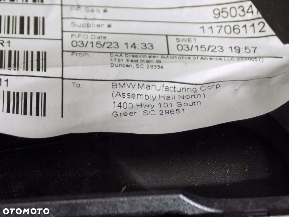 BMW X4 G02 DESKA ROZDZIELCZA KONSOLA AIRBAG PODUSZKI NIEREGENEROWANA LCI - 8