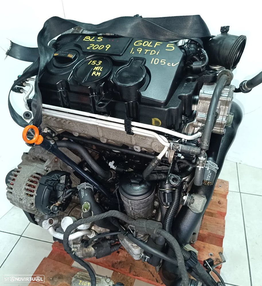 Motor golf 5 1.9TDI 105cv BLS caixa 5 velocidades KBL 2009 - 2