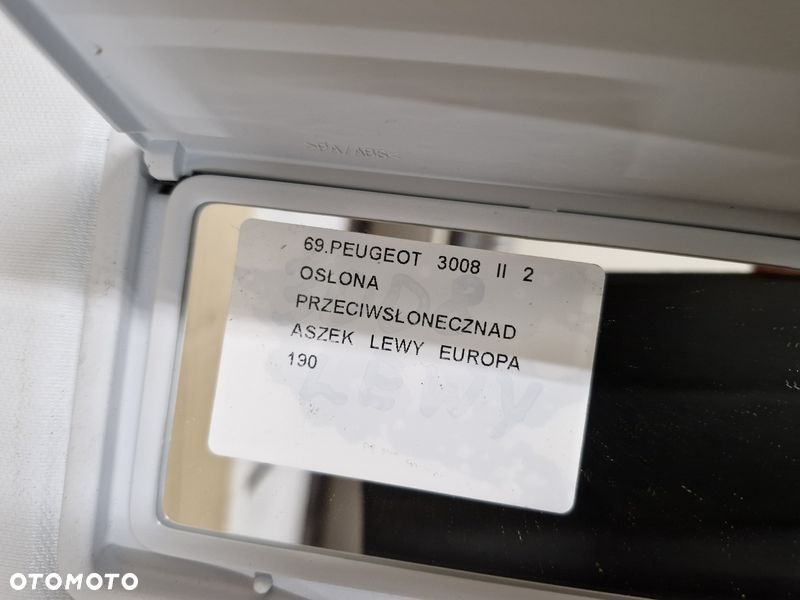 peugeot 3008 2 ii osłona przeciwsłoneczna lewa daszek słonecznik lewy europa - 3
