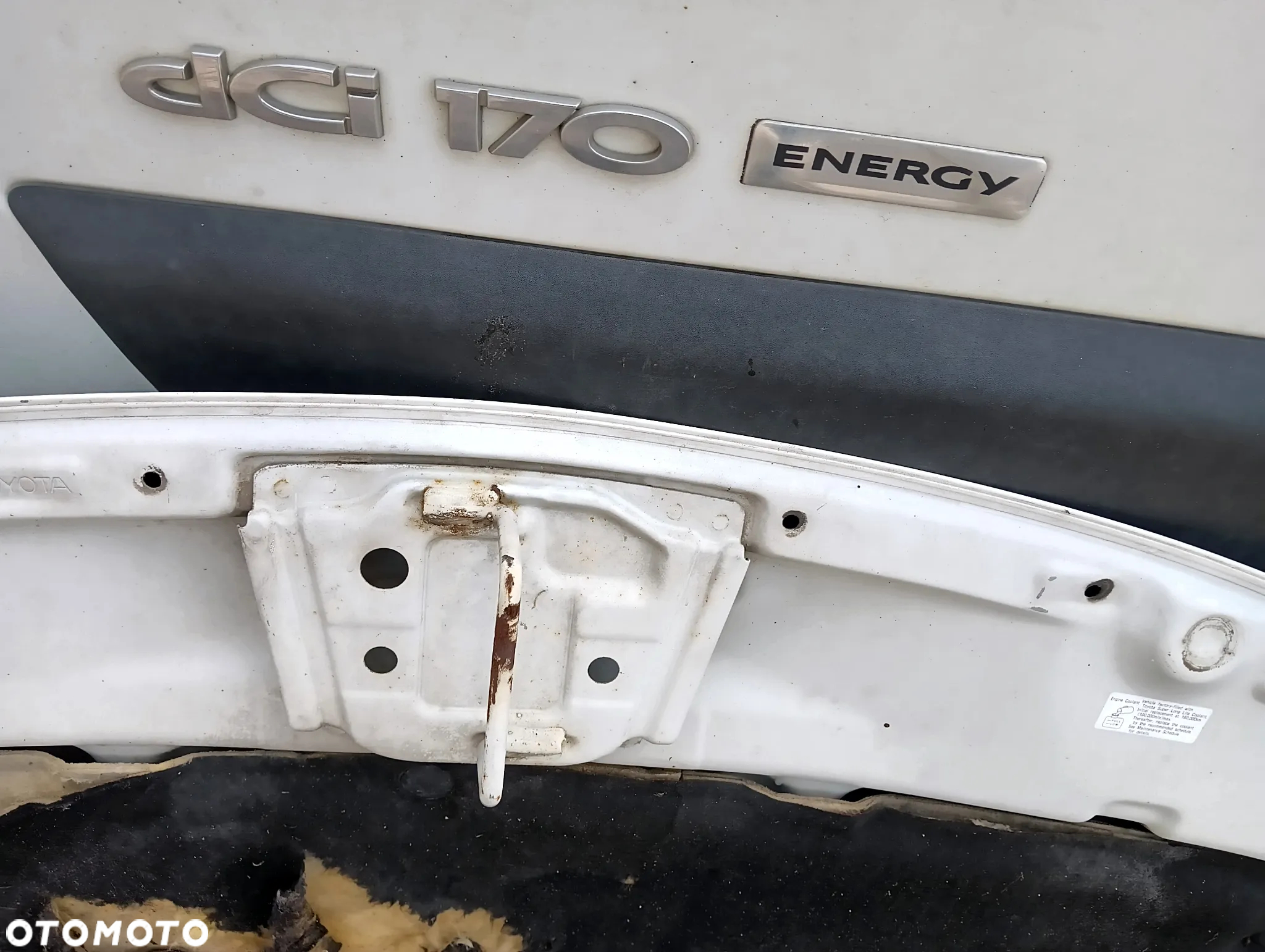 toyota yaris ii maska pokrywa silnika biala - 9