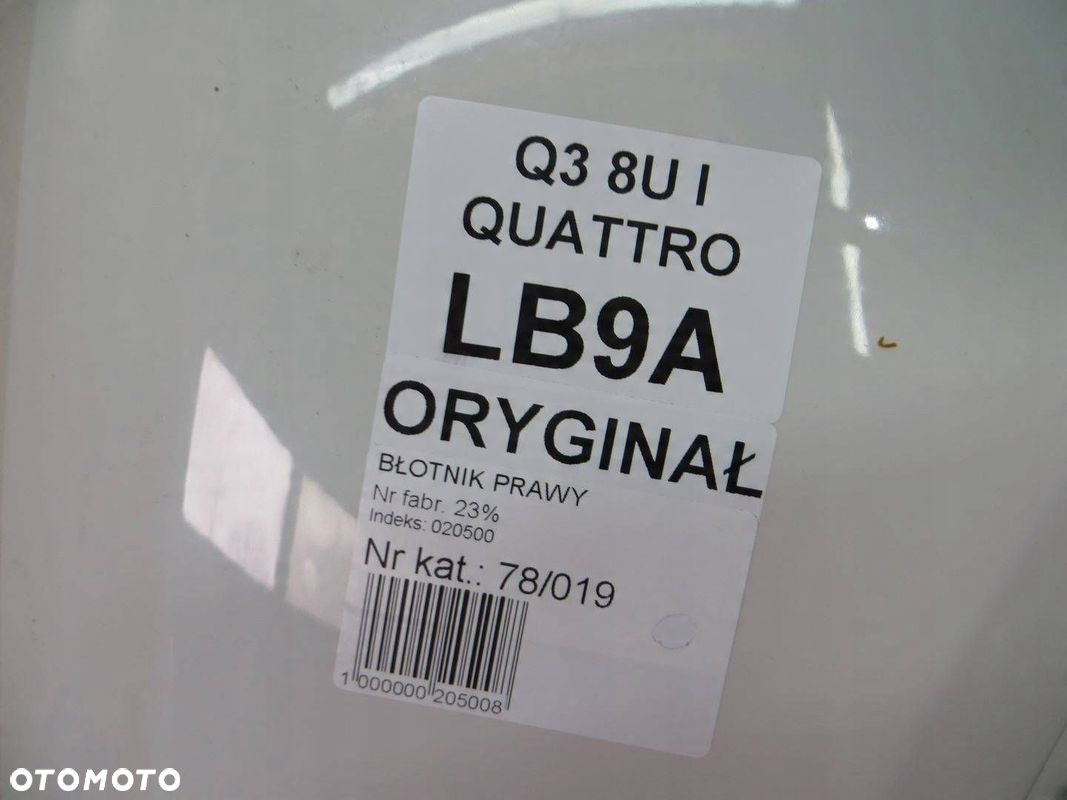 AUDI Q3 8U BŁOTNIK PRAWY PRZOD LB9Y 11- - 6