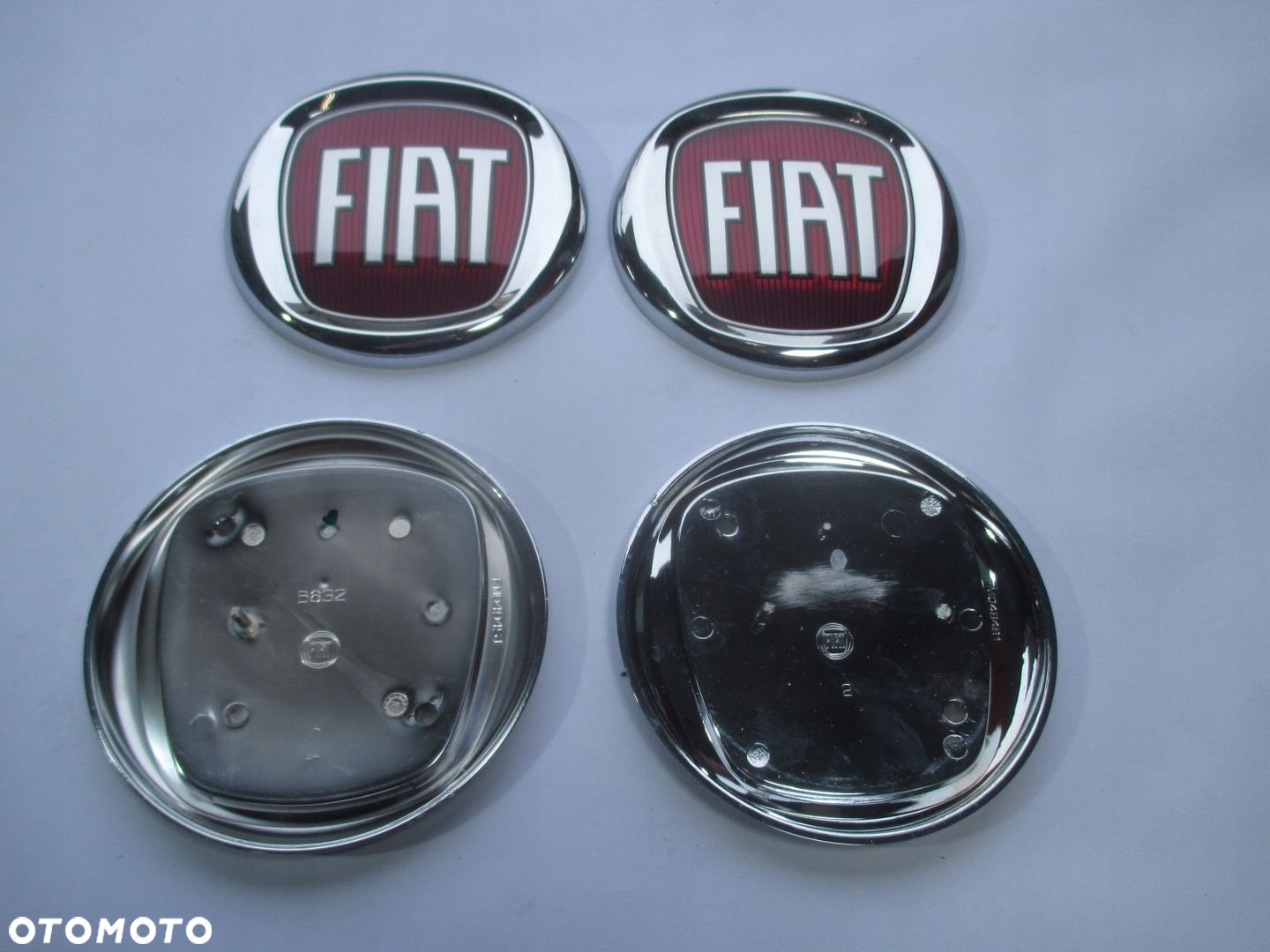 EMBLEMAT ZNACZEK LOGO FIAT SCUDO DOBLO FIORINO QUBO PRZÓD TYŁ 120mm OR NOWY - 2