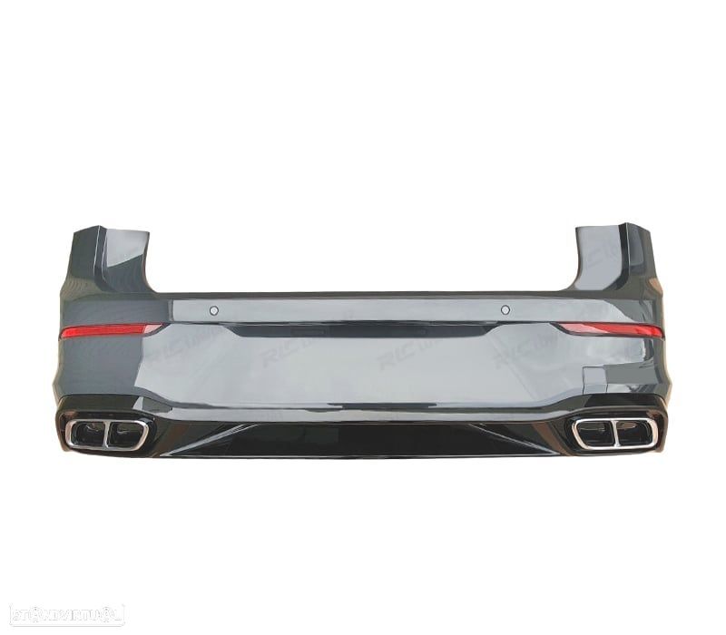 PARA-CHOQUES TRASEIRO VOLKSWAGEN VW GOLF 8 LOOK R LINE + PONTEIRAS DE ESCAPE - 2