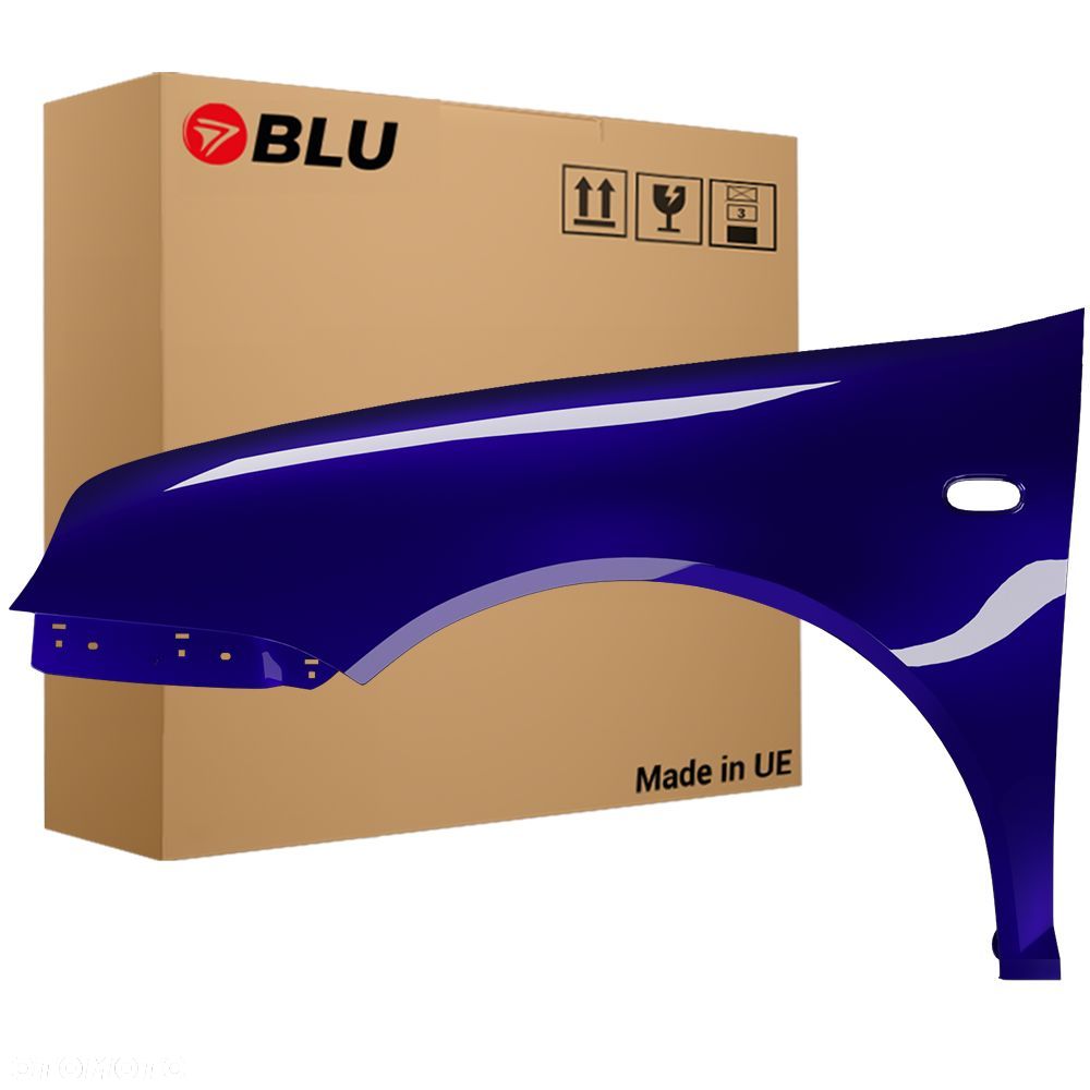 BLU Błotnik VW GOLF IV 4 LD5Q lewy niebieski 97-06 przód ocynk SchattenBlau - 1