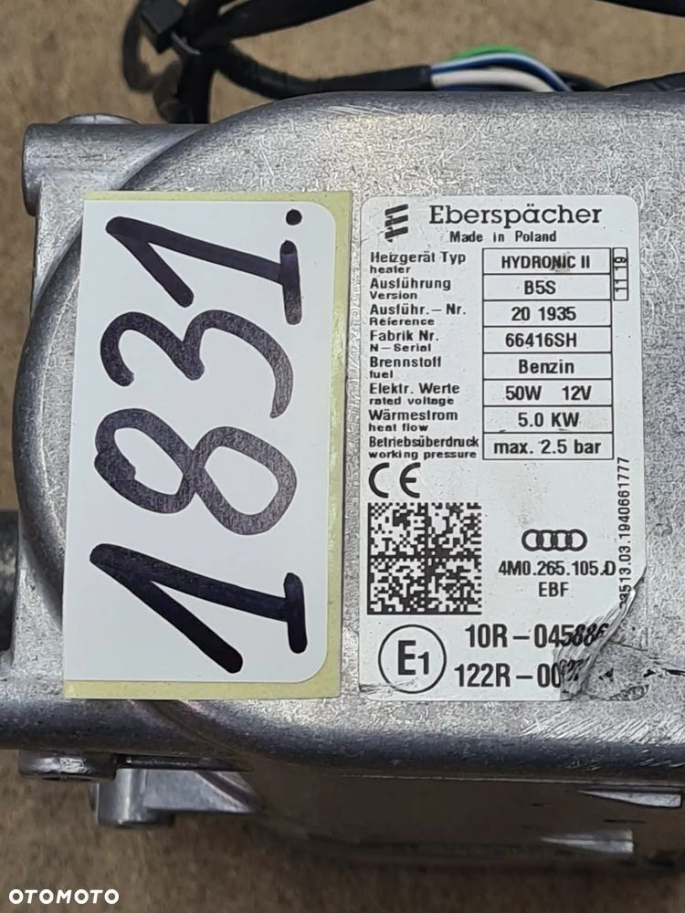 AUDI A4 B8 16- WEBASTO pompa obiegowa ogrzewania dodatkowego 8W0265081K - 6