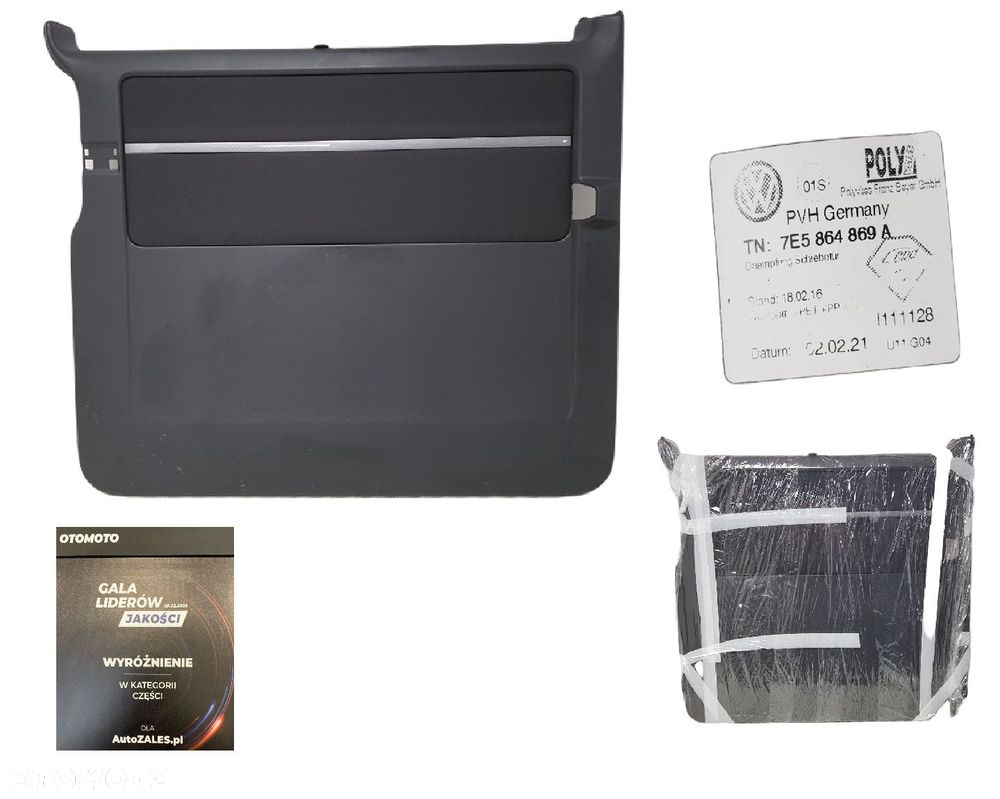VW T5 LIFT T6 7E MULTIVAN ROLETA BOCZEK DRZWI LEWE PRZESUWNE TAPICERKA  7E5867027 7E586486A - 1
