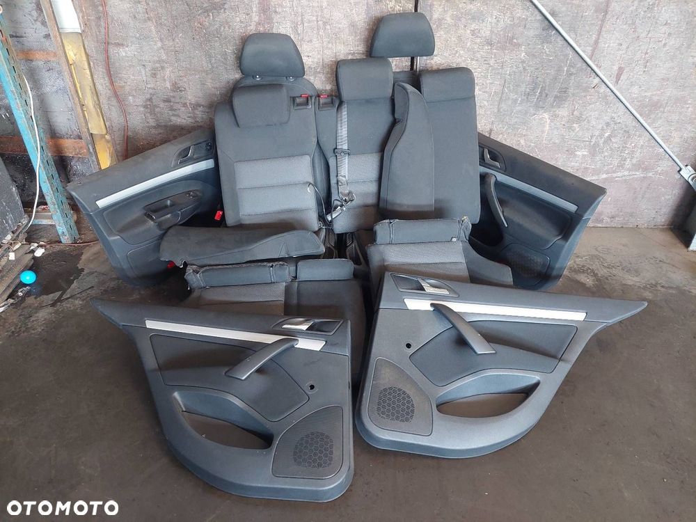 FOTEL FOTELE KOMPLET LEWY PRAWY KANAPA TYŁ + BOCZKI SKODA OCTAVIA II HB 5D - 1