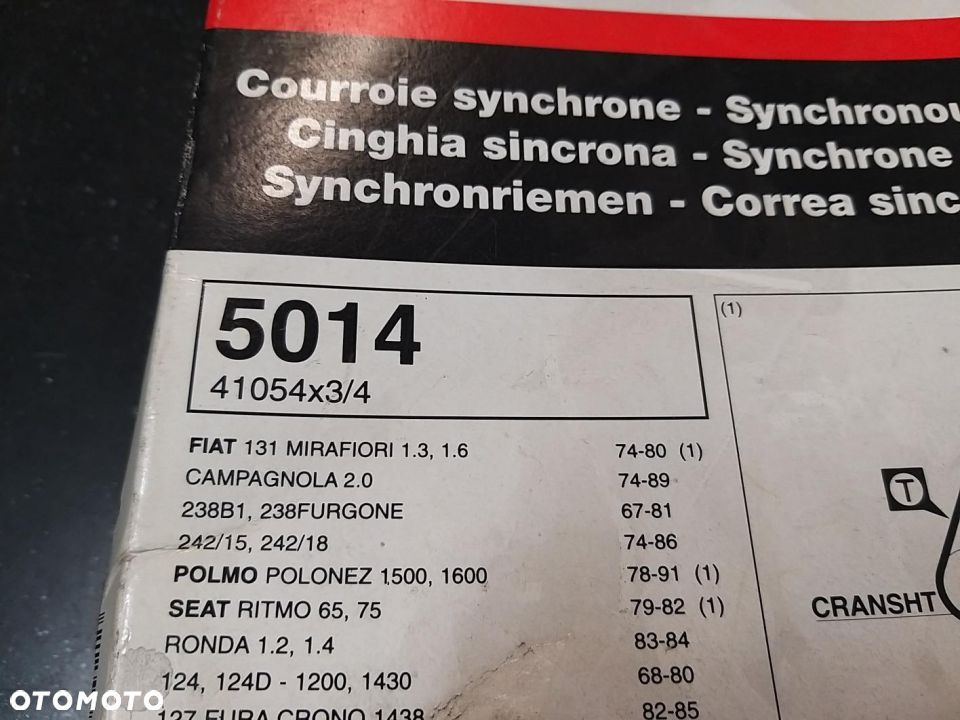 Pasek rozrządu FIAT 131, FSO 125P, POLONEZ,  I, POLONEZ II; SEAT FURA, RONDA 1.2-2.0 10.67-10.95 - 2