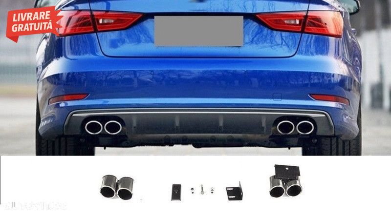 Ornamente Evacuare Audi A3 (2012-2017) S3 Quad Design - 6