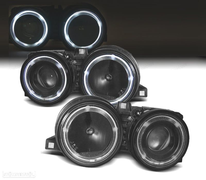 FARÓIS ESCURECIDOS ANGEL EYES PARA BMW SERIE 3 E30 - 1