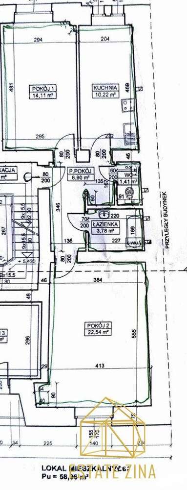 58 m² | Mpec | Parking | Możliwość 3 pok