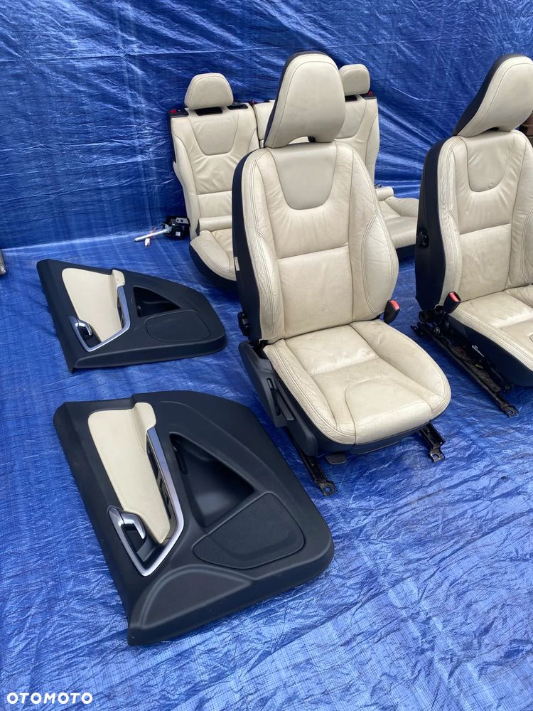 FOTEL FOTELE KANAPA BOCZKI SKÓRA SKÓRZANE WNĘTRZE KOMPLET VOLVO V60 I 11-18r. KOMBI  EUROPA - 3