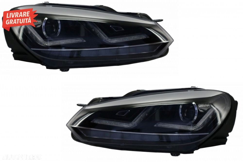 Faruri Osram LED Crom LEDriving Semnal Dinamic si Grila Centrala VW Golf 6 VI (200- livrare gratuita - 6