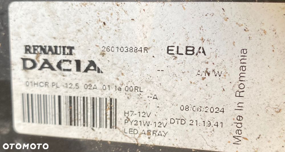 DACIA Sandero III 3 STEPWAY Lift Logan III Jogger LAMPA PRZEDNIA PRAWA REFLEKTOR PRAWY PRZÓD LEDOWA led full led  260107920R biała biały środek   Wwa - 13