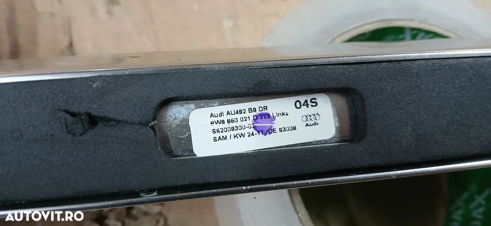 Bari longitudinale plafon Audi A4 B9 2018 - 3
