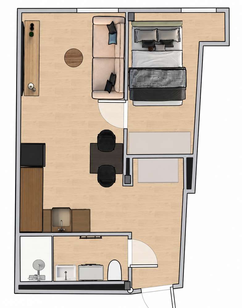 Gotowe do zamieszkania! Dwupokojowe | 26 m2 |