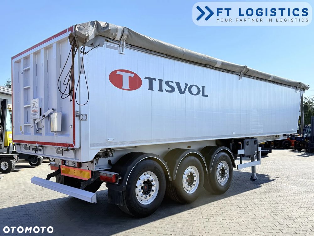 Tisvol TISVOL 2SNA | SAF | KLAPA + SZYBER DO ZSYPU | 43m3 | CAŁA ALUMINIOWA | MASA WŁASNA 5240 KG | PODNOSZONA PIERWSZA OŚ | ALUFELGI - 19