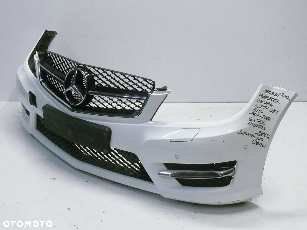 ZDERZAK MERCEDES C-KLASA W204 AMG 2011 2014 LIFT GRILL PDC XENON - 2
