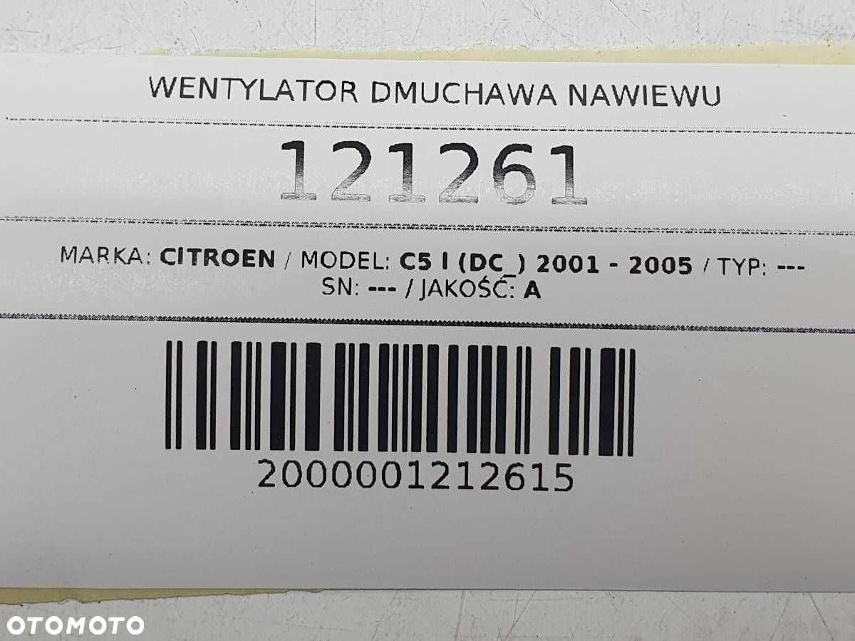 WENTYLATOR DMUCHAWA NAWIEWU CITROEN C5 I EU - 6