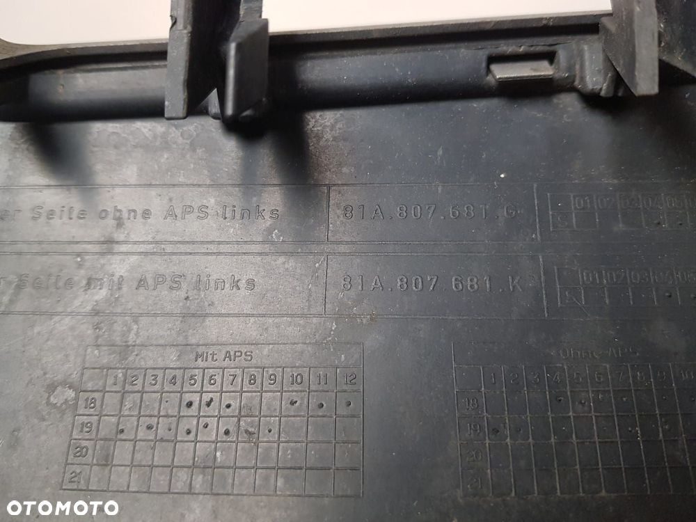 KRATKA ZDERZAKA LEWA PRZEDNIA AUDI Q2 81a 81A807681G  LEWY PRZÓD - 3