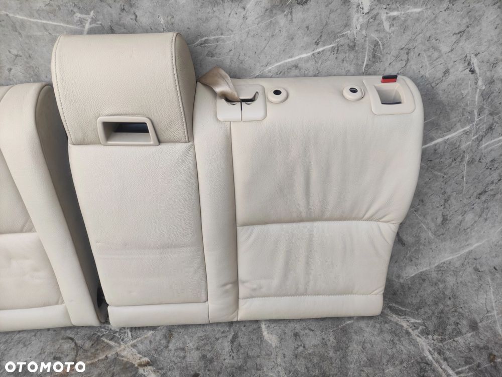KANAPA TYŁ TYLNA SKŁADANA JASNA SKÓRA BMW E61 ISOFIX - 11