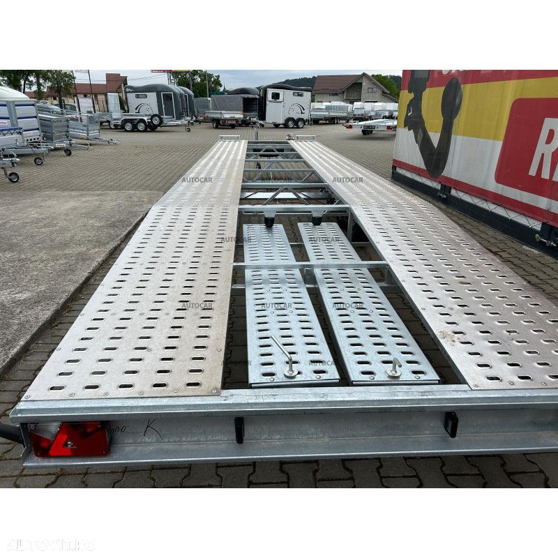 Autocar Trailer auto Niewiadow nou cu trei axe de 8,5 m Roti 185R14C de 3500kg - 5