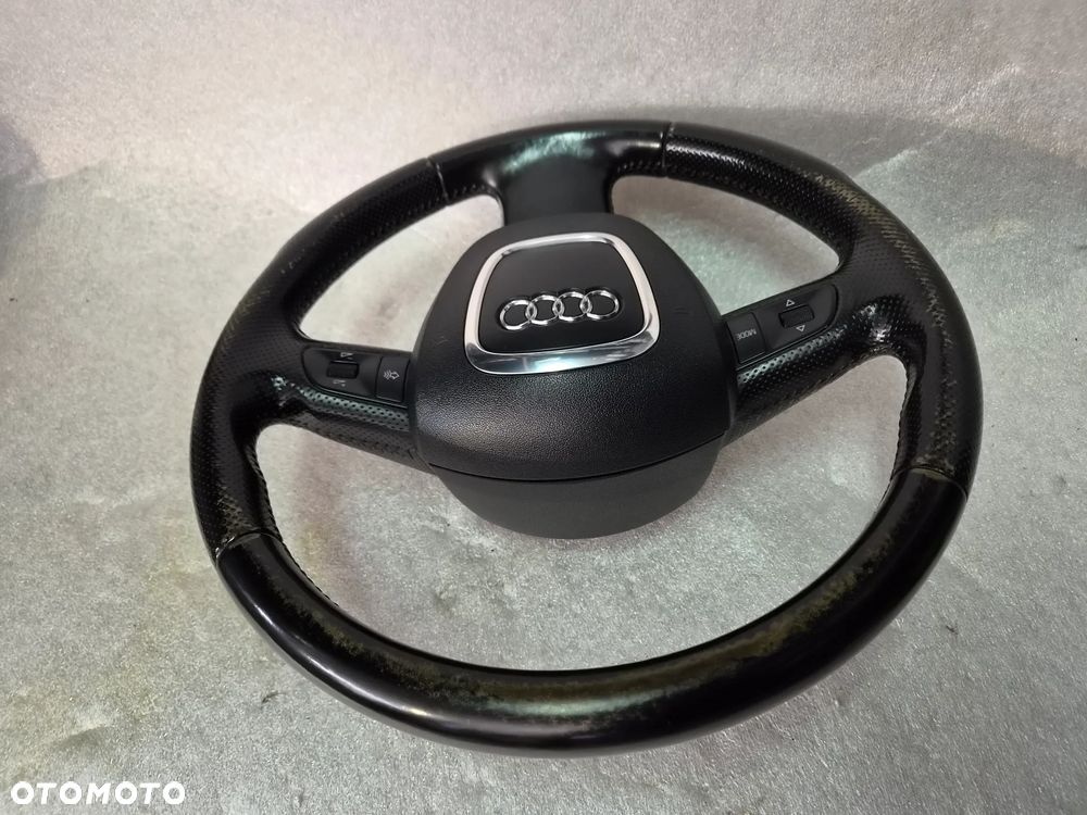 Kierownica + poduszka Audi A6 C6 czarna skóra - 4