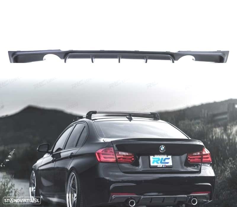 DIFUSOR BMW F30 F31 LOOK M PERFORMANCE DUPLA SAIDA - 1