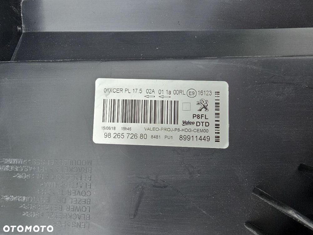 PEUGEOT 3008 5008 II Lampa prawa Full Led Technology 9826572680 Wentylator - 11