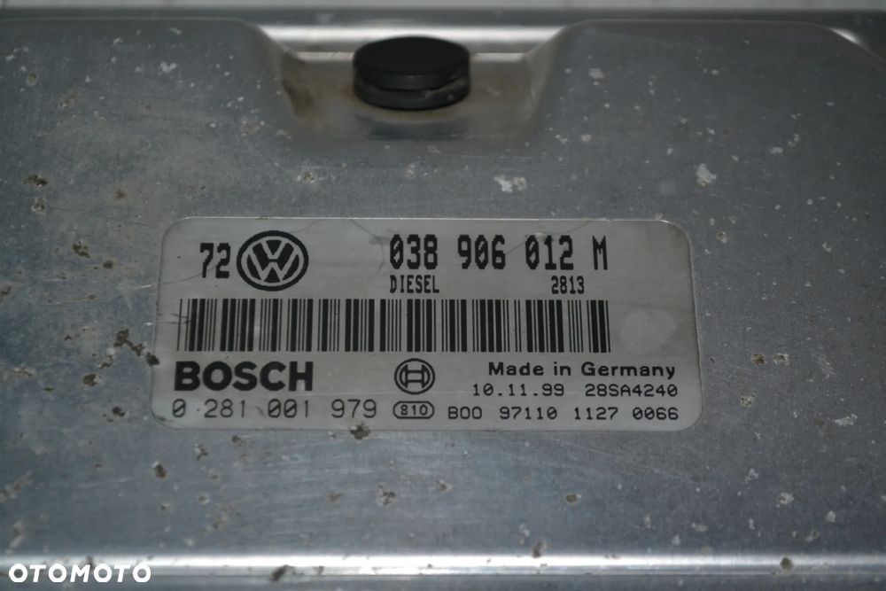 VW AUDI SEAT SKODA 1,9 TDI KOMPUTER STEROWNIK SILNIKA 038906012M 0281001979 - 2