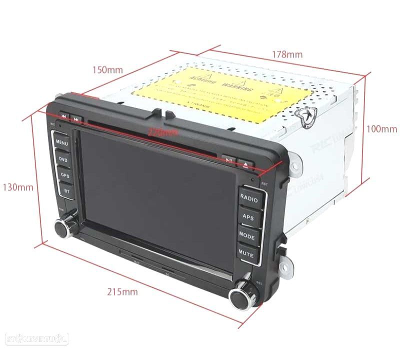 AUTO RADIO GPS ANDROID 13 VOLKSWAGEN VW PARA SEAT SKODA TOURAN 7" USB GPS TACTIL HD - 7