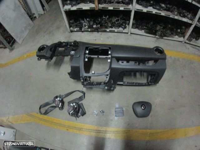 Kit Airbags 985250096RA 985108265RD 985101389RA 988339499R 988326121R RENAULT CLIO 4 SW 2014 1.5DCI 90CV 5P CINZA PRETO - 1