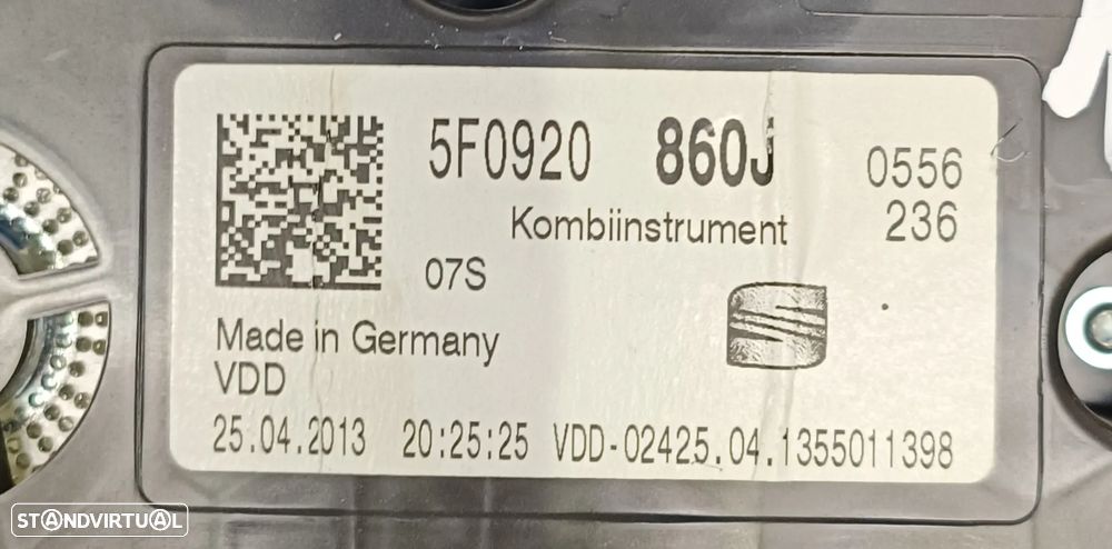 Quadrante Leon 5F ref: 5F0920860J - 2