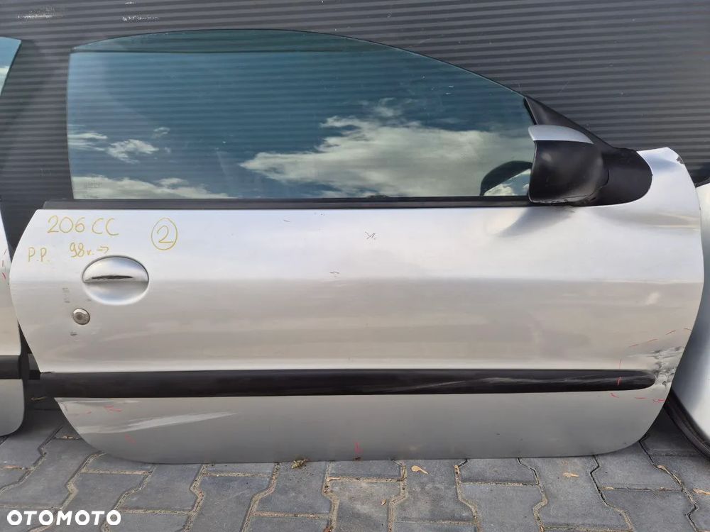 PEUGEOT 206 CC ZDERZAK / KLAPA / DRZWI / DACH SREBRNY - 4