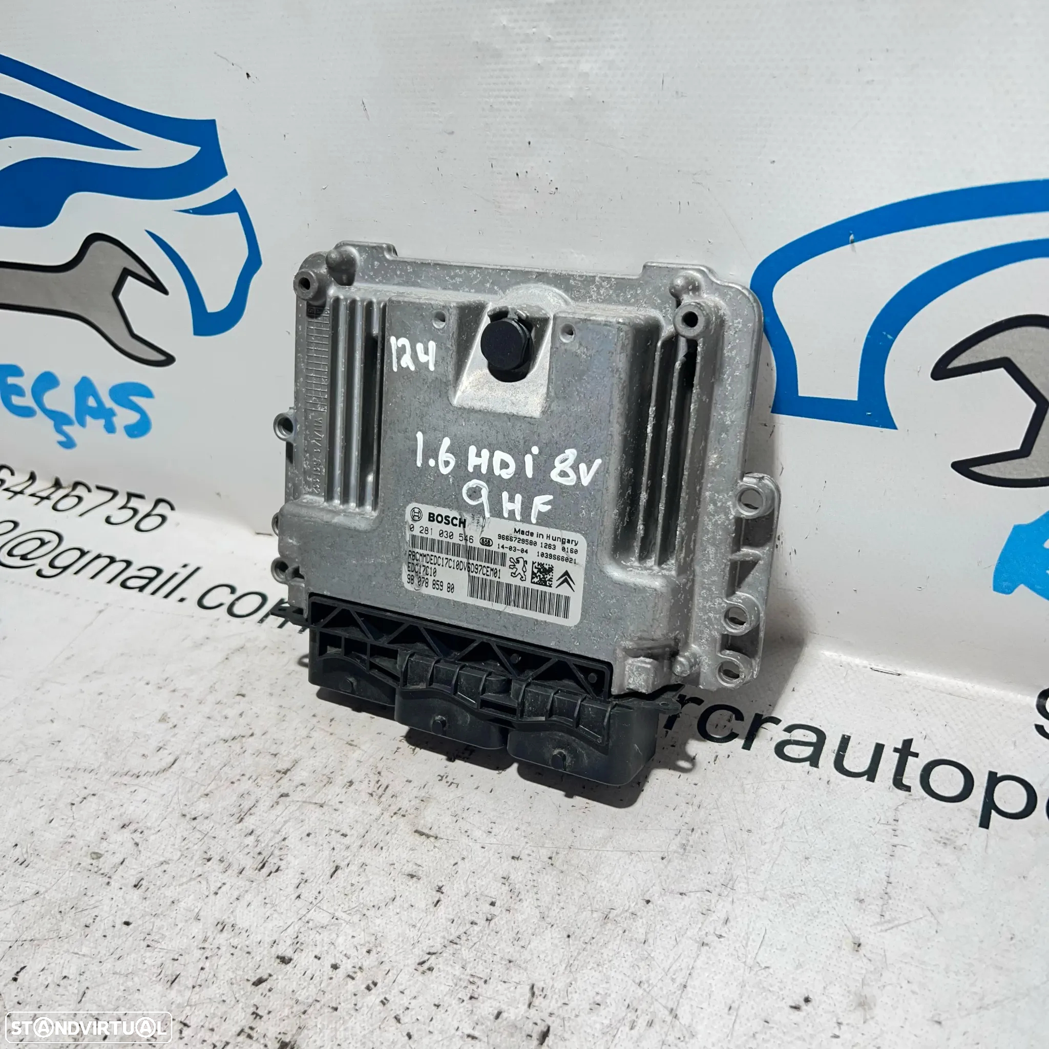 .Centralina Motor Bosch PSA Peugeot Citroen DS 1.6 HDi 0 281 030 546 / 98 078 859 80 - 4