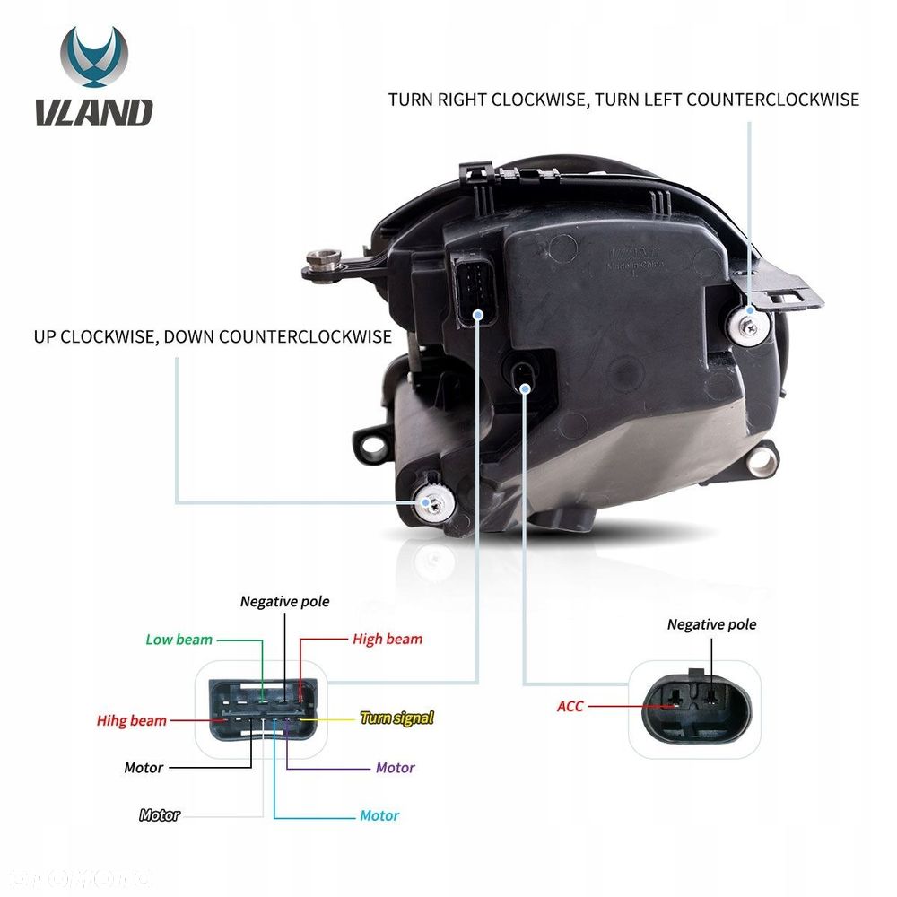 Reflektory Lamy kpl Vland Led Tuning Black Mini One r55 r56 r57 r58 r59 06- - 14