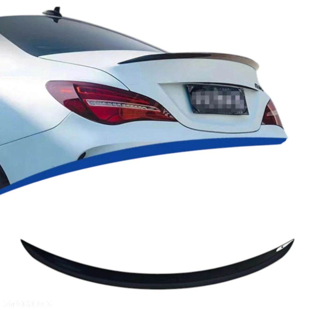 Mercedes Benz CLA W117 C117 2013-2019 Lotka Spoiler Czarny Połysk Dokładka - 5