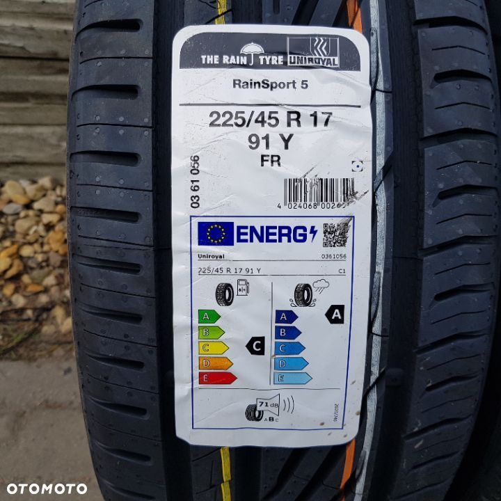 4x 225/45R17 Uniroyal RainSport 5 Nowy komplet opon letnich Poznań - 2