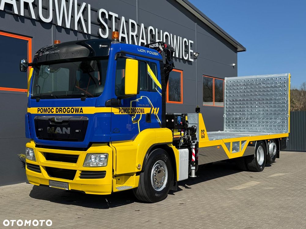 MAN TGS TGX 26.360 E5 laweta uniwersalna + Dźwig HDS HMF 1420 K2 / pomoc drogowa / kran krane dzwig hds żuraw - 19