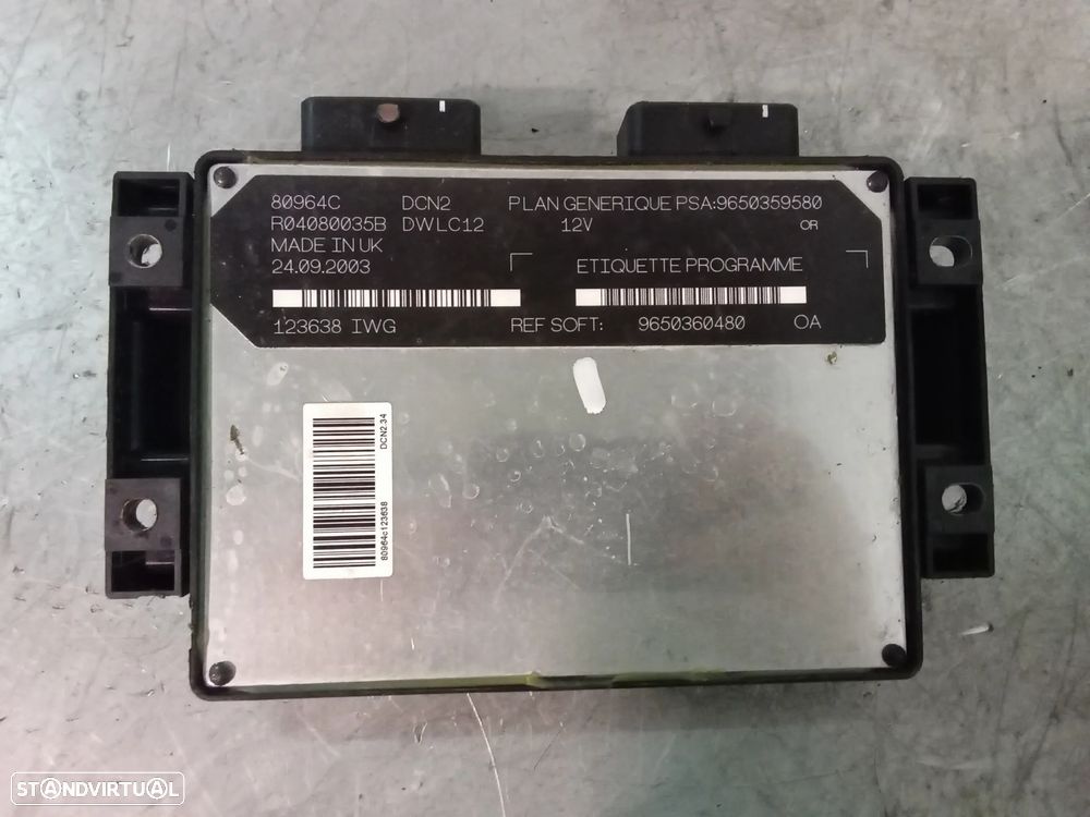 CENTRALINA DO MOTOR CITROEN BERLINGO / PEUGEOT PARTNER 1.9D R04080035B 9650359580 - 1